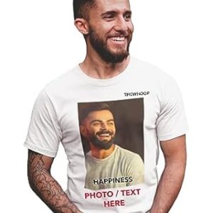 SONKHIYA CREATIONS Personalized Custom Print Round Neck Half Slevees Holi T-Shirt for Men