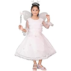 KIDZLIFE Baby Girls Angel Pari Dress|Christmas Gown|Wedding Dress-